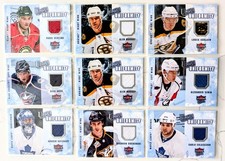 (9) 2008-09 Fleer Ultra Uniformity GAME USED JERSEY Set Starter🔥NHL Mem Cards