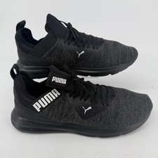 Puma Enzo 2 Weave Mens Black Dark Shadow Running Shoes 376840-04 Size 11