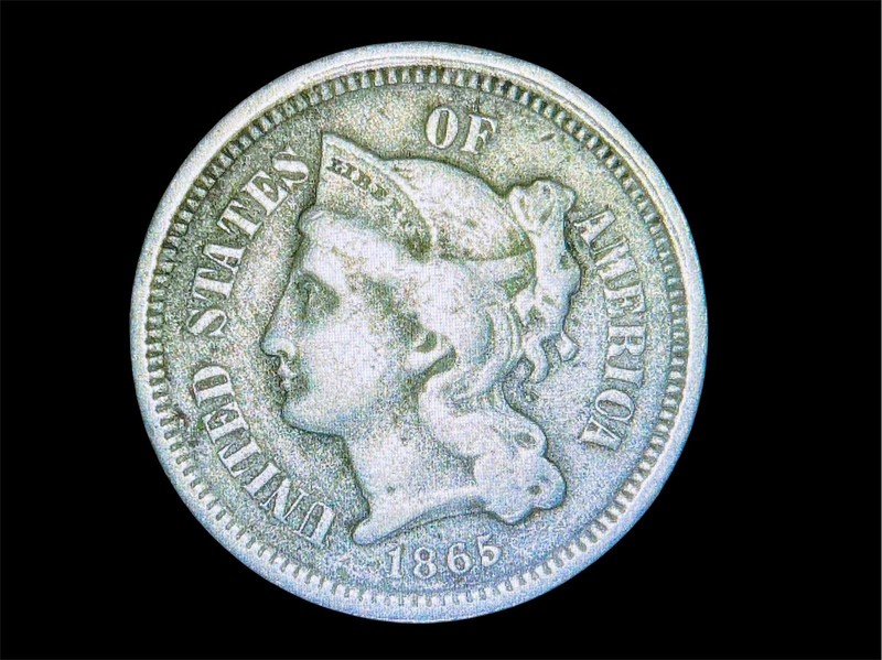 1865 Three Cent  3¢ Piece Civil War Era 🇺🇸 This coin is very photogenic 📸 🪙 
