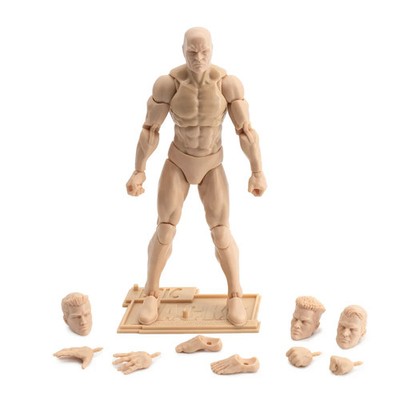 Champagne Beige 1:12 EPIC HACKS Blank Male Action Figure 6'' Boss Fight