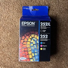 Epson 252XL Ink Cartridges -CP Black/Yellow/Magenta/Cyan, Exp 1/2024