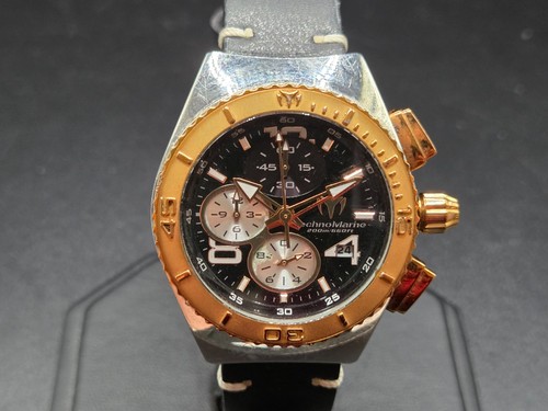 Technomarine Mens Watch Quartz 'Cruise' Chronograph WR200M 38mm Gold Plated FWO - Picture 18 of 23