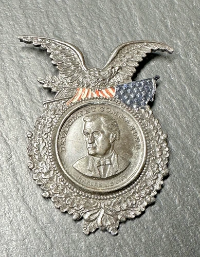 1908 42nd ANNUAL ENCAMPMENT NEW YORK GAR MEDAL W/ COMMANDER SWIFT N74