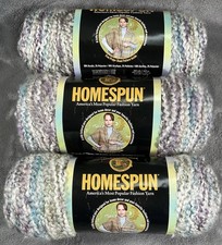 Lions Brand Homespun Yarn 3 Skeins 315 Tudor 6 Oz 185 Yards Bulky Lot USA Made