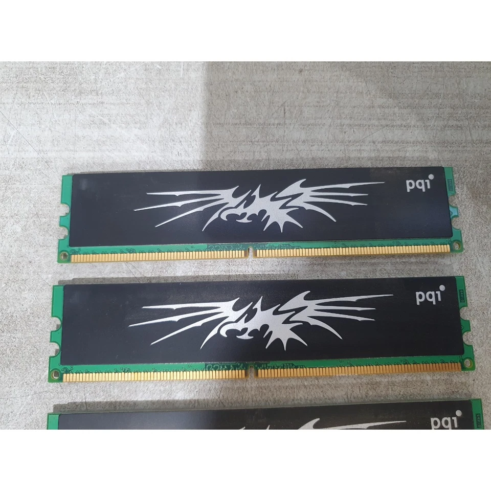 Lot of 4 PQI CL5-5-5-15 Desktop Memory Module 2GB DDR2 RAM PC2-8500 Dual Channel - Image 2 of 4