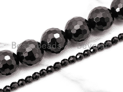 Wholesale Quality Faceted Shinny Black Onyx