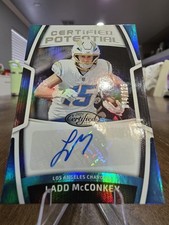 2025 Ladd McConkey Auto #'d 014/125 Panini Certified Potential Blue -Chargers