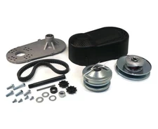 Torque Converter Clutch Kit with Drive Belt, Plastic Assembly Cover for Go Karts