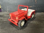 Vintage 1970’s Pressed Steel Tonka Red Jeep Made in Japan