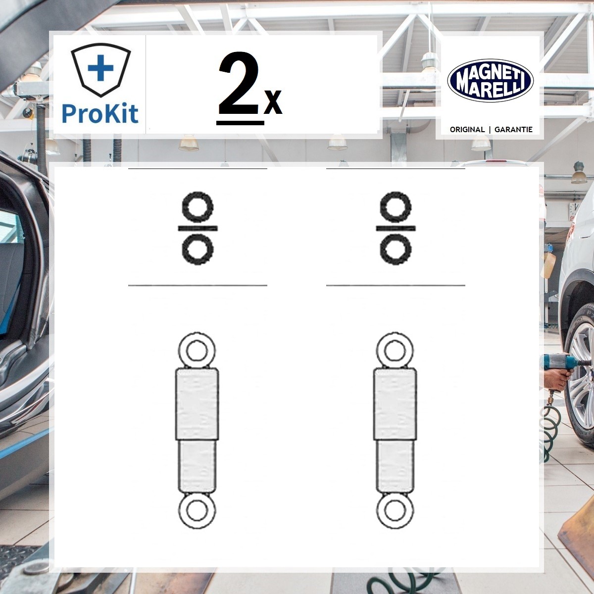 2x ORIGINAL® Magneti Marelli 351322080000 Stoßdämpfer Hinten