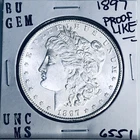 1897 BU GEM MORGAN SILVER DOLLAR UNC MS+++ U.S. MINT RARE COIN 6551