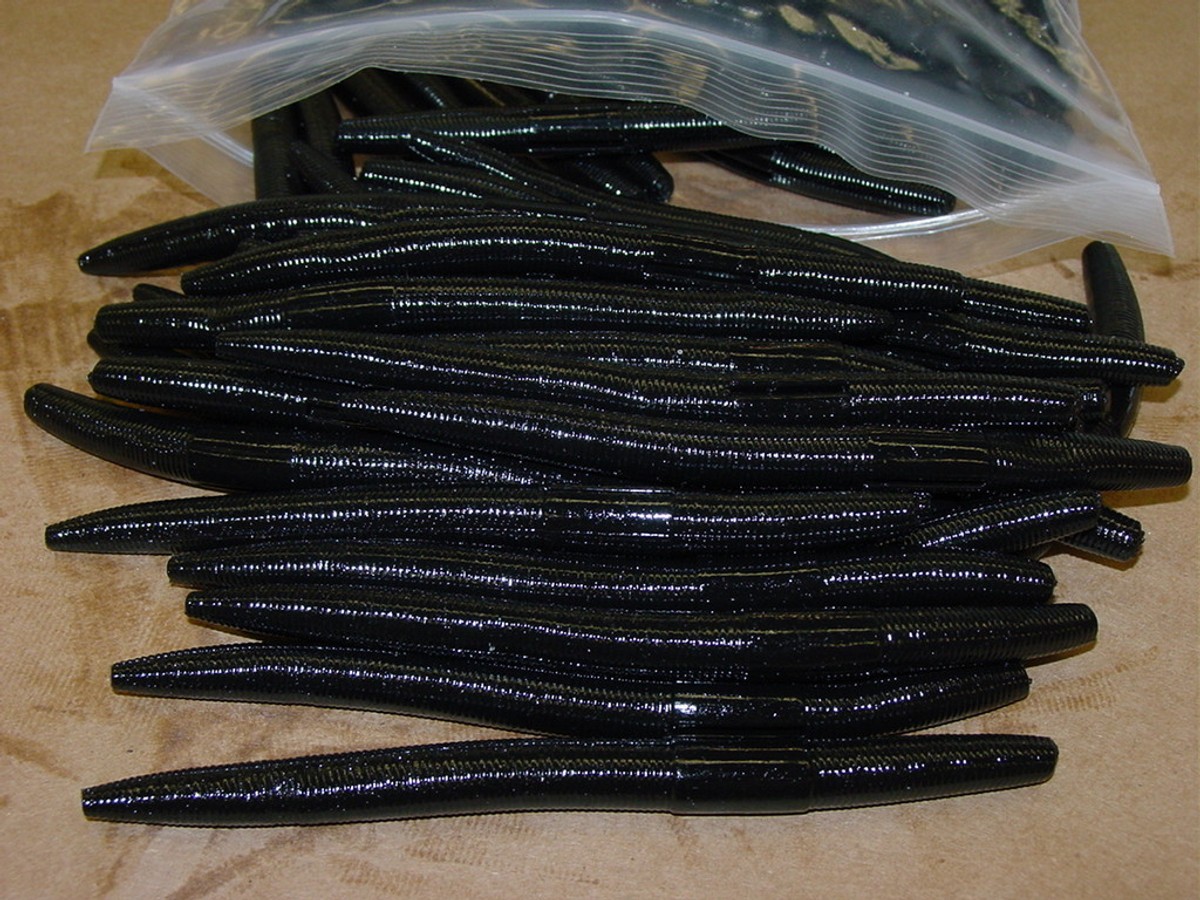5 Stick Senko Style Tilapia Magic – 100 Pezzi Big Bite Bait: Verme Plastico Per Bass