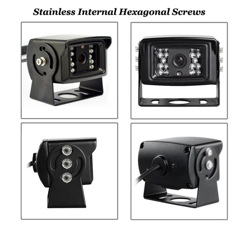 7" Monitor 4 PIN 2x Heay Duty IR Rear View Cameras 12-24v For Caravan Rv Van Bus - Picture 3 of 19