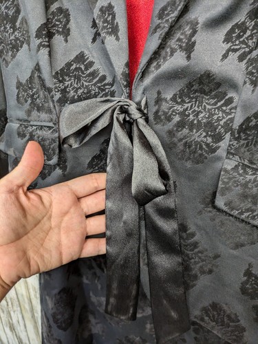 Conjunto de traje de 2 piezas floral de terciopelo negro Apostrophe chaqueta y falda vacaciones talla 12 - Imagen 4 de 18