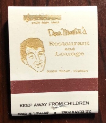 Rare Vintage DINO'S LODGE DEAN MARTIN RESTAURANT Matchbook