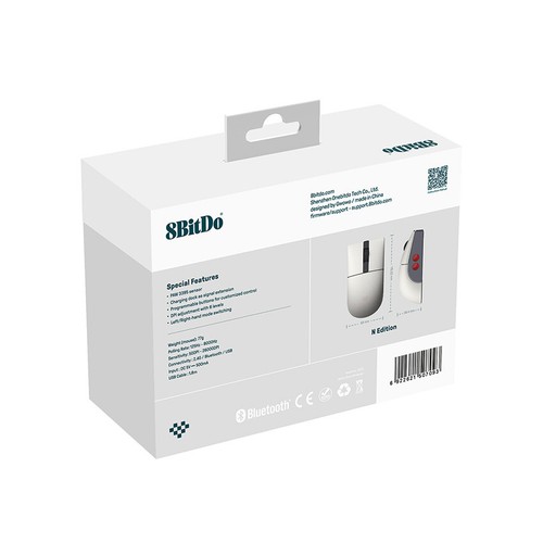 Pour 8Bitdo Retro R8 Souris Sans Fil Bluetooth 2.4G Connexion USB Filaire Accessoires - Photo 2/12