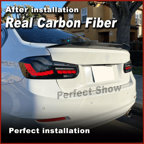 For BMW 3 Series F30 320i F80 M3 2013-18 REAL Carbon Rear Trunk Spoiler Wing Lip - Picture 6 of 10