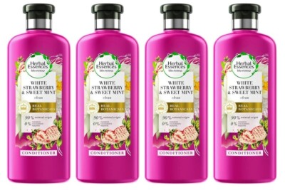 4er Pack Kräuteressenzen Bio Renew Strawberry & Mint Conditioner 400ml