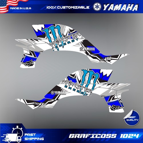 Yamaha YFZ 450 2003 to 2008 Yamaha YFZ450 YFZ450R Graphics kit Decals ATV - Picture 2 of 10