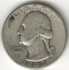 USA - 1943P - Washington ¼ $ - Silver Eagle - no mint mark - #15885RG