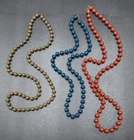 Vintage Necklace Lot of 3 Blue Green Orange Estate Costume Jewelry
