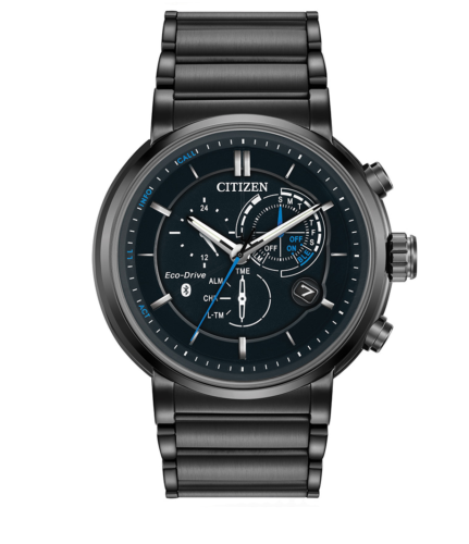 Citizen Eco-Drive Men's Proximity Chronograph Black 46mm Smart Watch BZ1005-51E - Picture 1 of 5