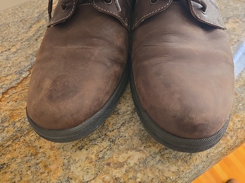 Johnston & Murphy Mens Size 12 US Oxford Brown Leaher Comfort Lace-Up Sheep Skin - Picture 4 of 13