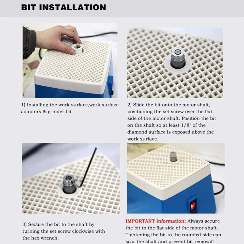 240V AU Plug Portable Stained Glass Grinder Diamond Automatic Art Grinding Tool - image 2 of 4