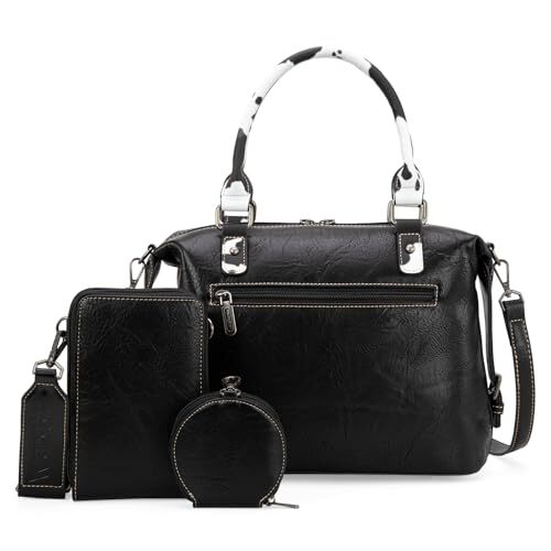 Wrangler 3Pcs Doctor Bag Sets for Women Satchel Cell Phone Handbags and Coin Pur - Picture 3 of 16