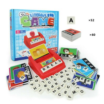 1 Set Literacy Fun Game Words Learning Card for Kids Toddlers