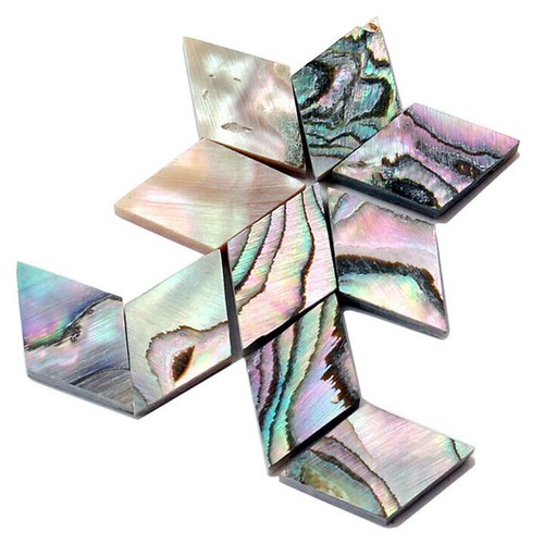 20/50/100 piezas Abulón Paua Shell Diamante Incrustación Luthier Guitarra Diapasón Joyería - Imagen 7 de 18