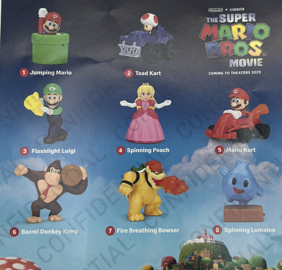 2022 McDONALD'S Happy Meal SUPER MARIO BROS MOVIE TOYS OR COMPLETE SET