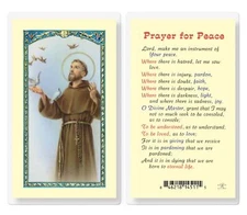 St Francis Prayer For Peace Laminated Holy Card Catholic Faith