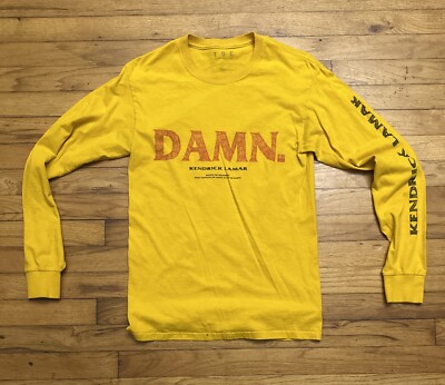 新品未使用DAMNGOOD DAMN TOP Kendrick Lamar Damn T-Shirt Yellow Long Sleeve TDE Top Dawg
