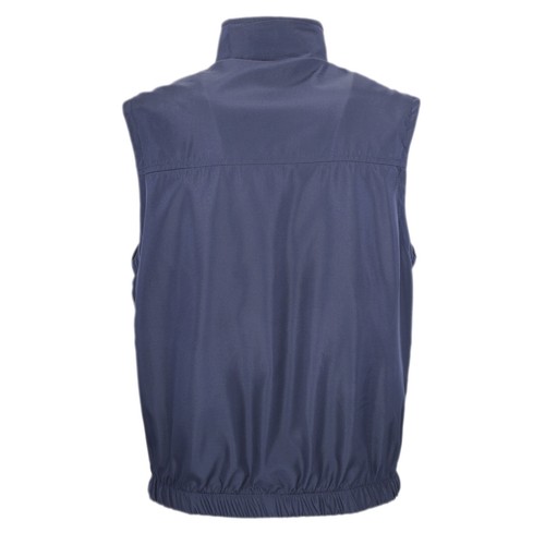 Smanicato Uomo Leggero Zip Gilet con Tasche Interno Foderato Blu Nero VEQUE - Foto 6 di 30
