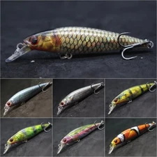 Bait Fishing Lures wLure 3 inch Lifelike Tight Wobble Slow Sinking HM762