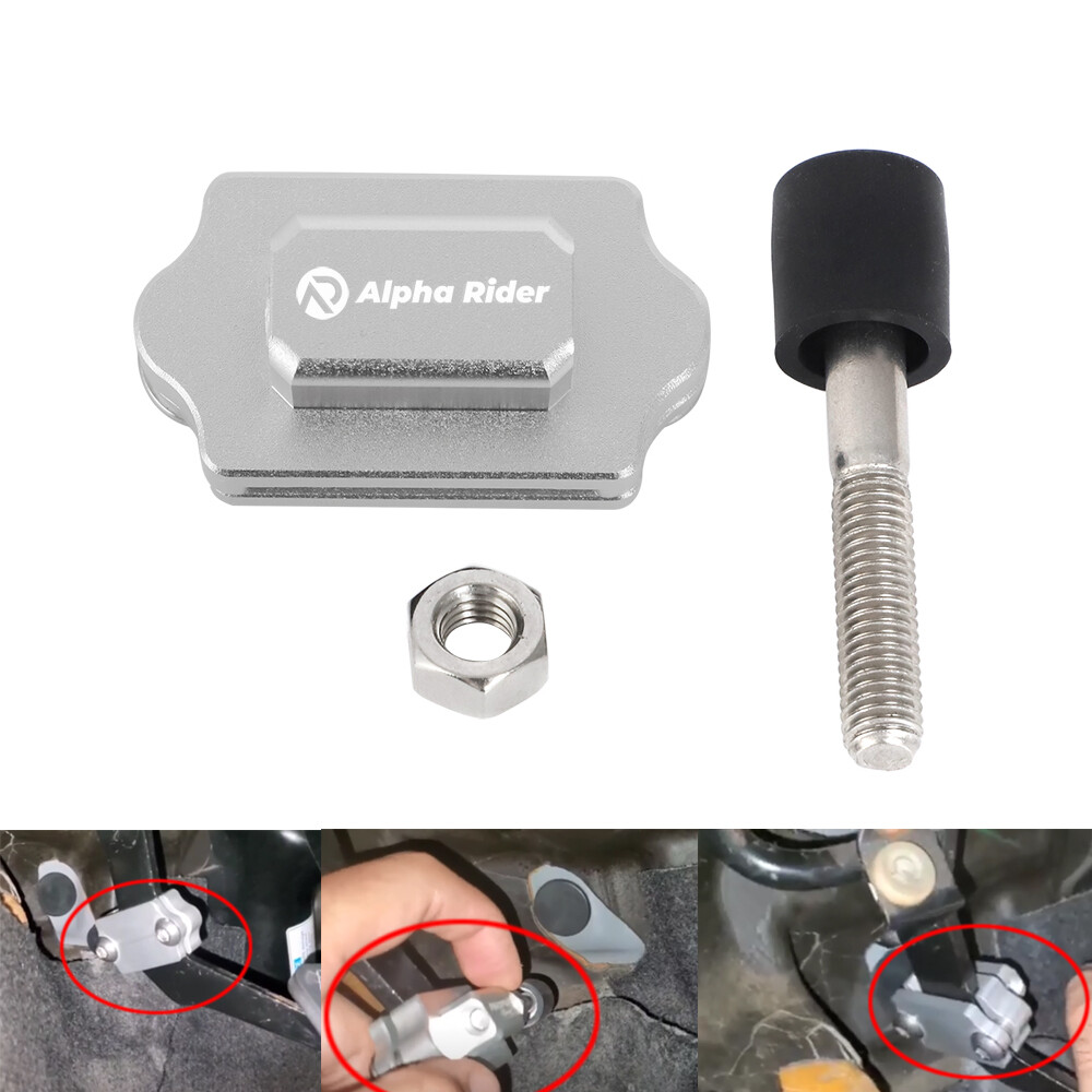 Universal Adjustable Billet Crank Clutch Pedal Petal Stopper Plate Bracket Set