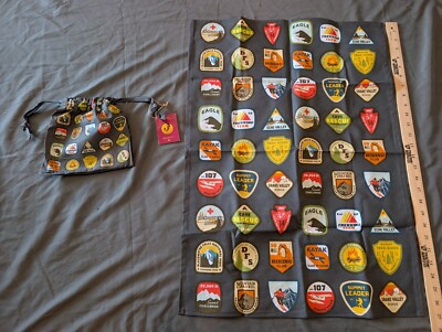 NEW Wanderlust RV Camping Patch Tea Kitchen Towel with Bag Scouting Gift 27x19