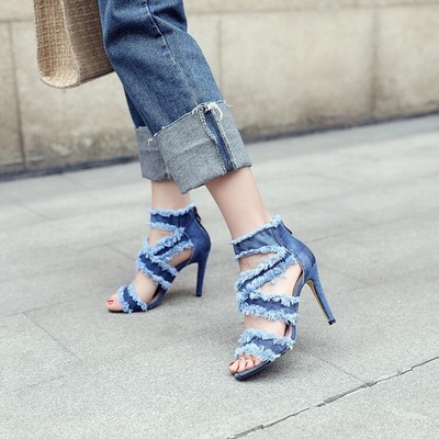 denim stilettos