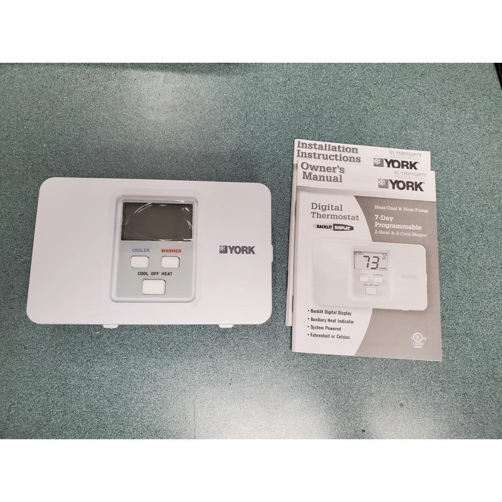 YORK THEU22P7Y 24 VAC HEAT PUMP RESIDENTIAL PROGRAMMABLE DIGITAL T-STAT |  eBay