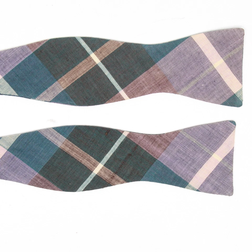 Pajarita de algodón gris oscuro mariposa a cuadros Robert Talbott para hombre de colección Foto 4 de 4