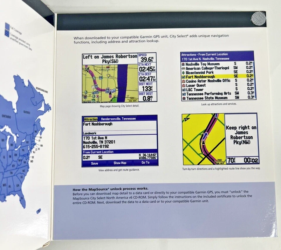 Garmin MapSource North America City Select Version 6 CDROM 2004 2 Discs - Image 4 of 4