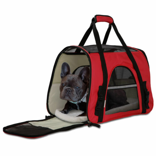 Pet Carrier Cat Travel Bag Portable Soft Sided Comfort Case Airline Approved Dog - Picture 8 of 16