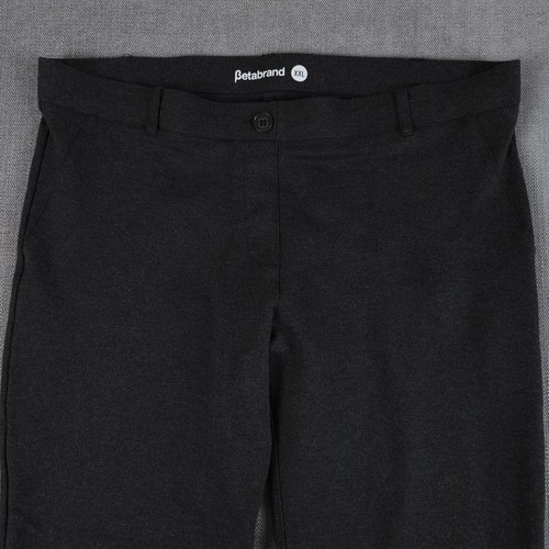 Betabrand Pants Womens XXL Gray Straight Leg Classic Pant Yoga Ponte Pull On - Picture 9 of 10
