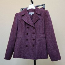 Larry Levine Vintage 2pc Double Breast Skirt Suit Size 6p Women's