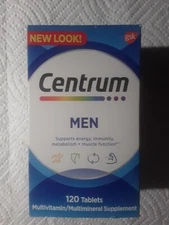 Mens Centrum Multivitamin, 120 Tablets Total Per Bottle.