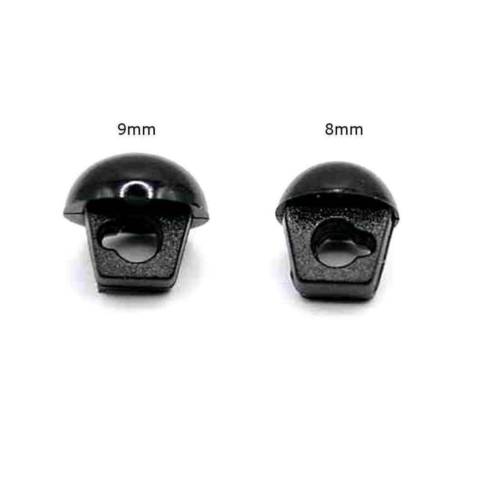 BLACK NYLON DOMED MUSHROOM SHANK BUTTONS  7.5mm to 28mm - Image 3 of 3