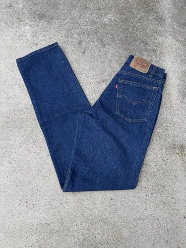 Vintage 90’s Levis 701xx Buttonfly Dark Blue Denim Jeans Student Size 26x31 USA