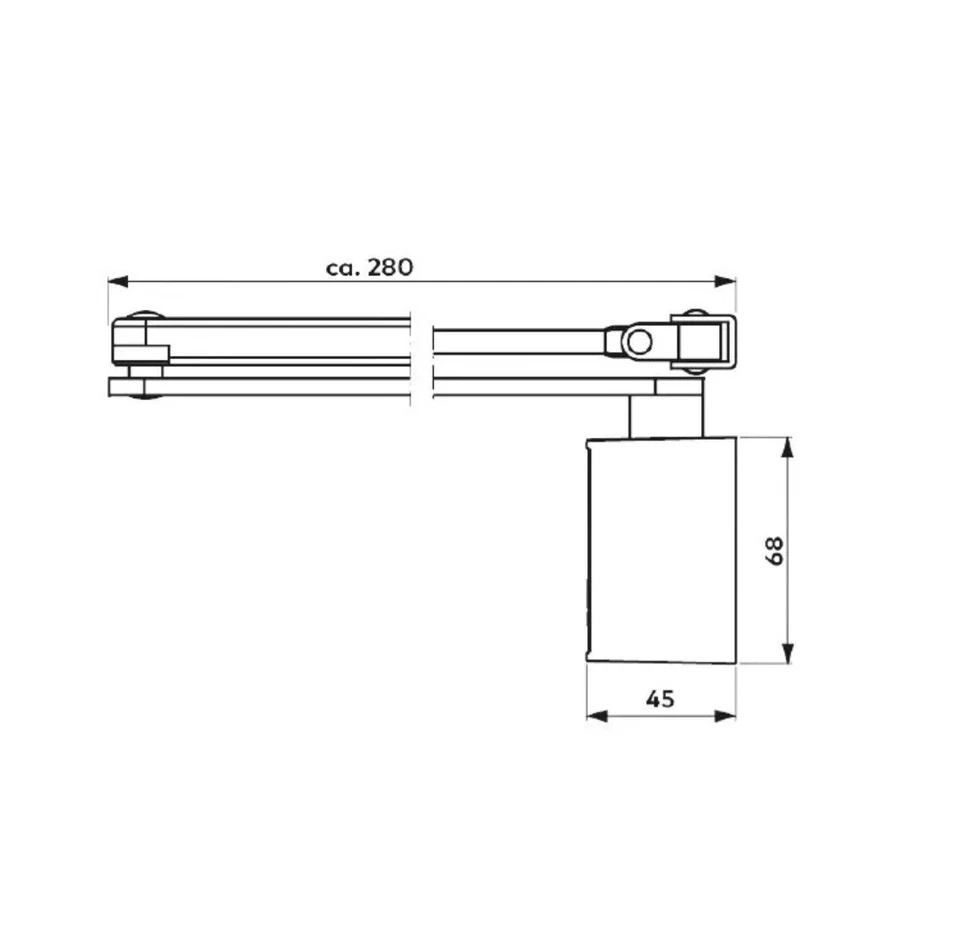 chiudiporta a molla DORMA TS71 colore argento - Immagine 3 di 4