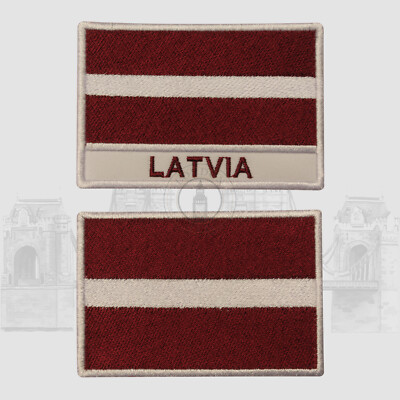 Lettland Flagge Bügelbild/Aufnähen Patch Abzeichen bestickt Patch Applikation für Kleidung